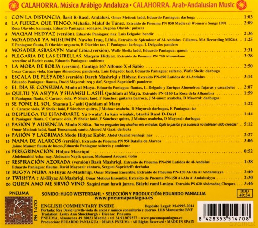 Eduardo Paniagua: Calahorra - Musica Arabigo Andaluza [CD]