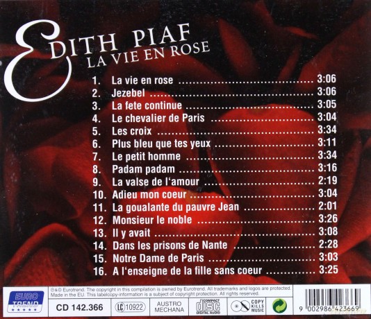 Edith Piaf: La Vie En Rose [CD]