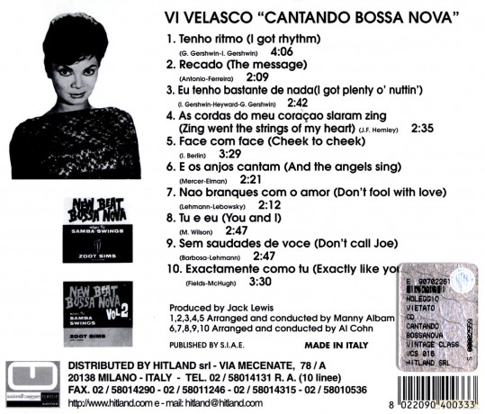 Vi Velasco: Cantando Bossa Nova [CD]