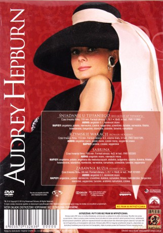 Audrey Hepburn - Rubinowa kolekcja: Śniadanie u Tiffanego / Rzymskie wakacje / Sabrina / Zabawna buzia [4DVD]