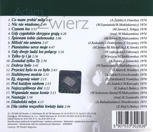 Adam Zwierz: Platynowa Kolekcja [CD]