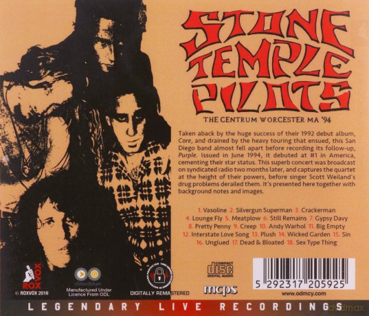 Stone Temple Pilots: Centrum Worcester Ma '94 [CD]