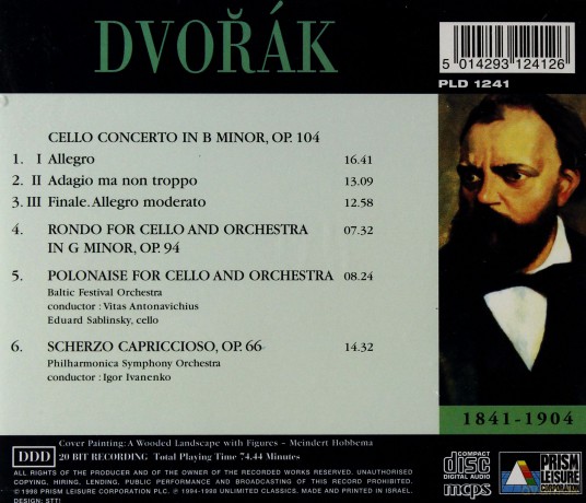 Dvorak: Cello Concerto [CD]