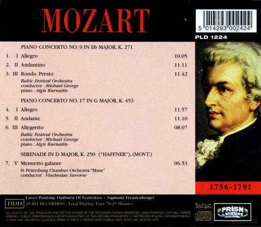 Mozart: Piano Concertos 9&17 [CD]