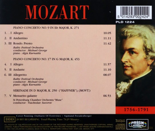 Mozart: Piano Concertos 9&17 [CD]