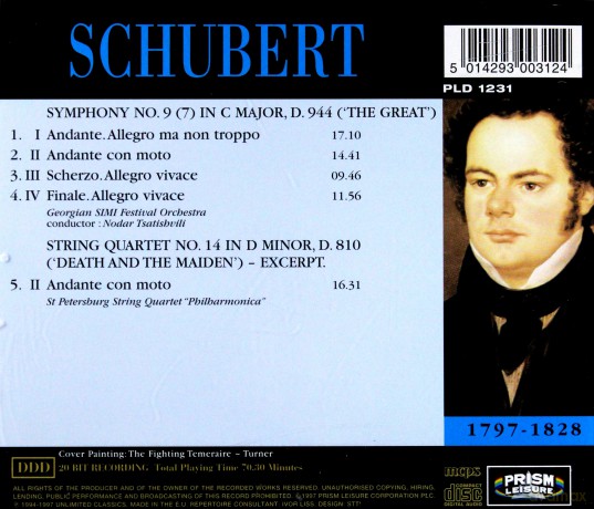 Schubert: Symphony 9 The Great [CD]