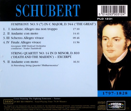Schubert: Symphony 9 The Great [CD]