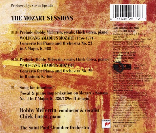 Bobby McFerrin, Chick Corea: The Mozart Sessions [CD]