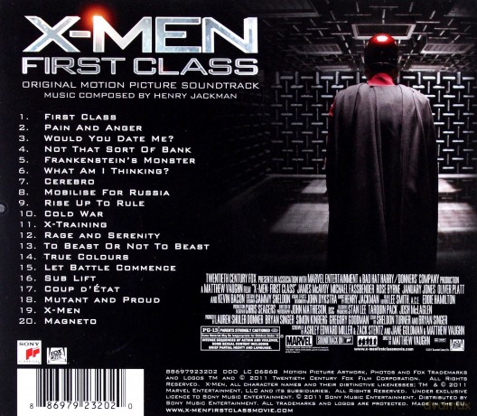 X-Men: First Class soundtrack (X-Men: Pierwsza Klasa) (Henry Jackman) [CD]