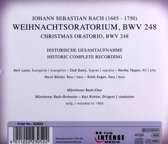 J.S. Bach: Christmas Oratorio [3CD]