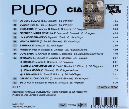 Pupo: Ciao [CD]