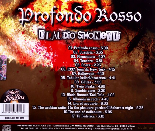 Claudio Simonetti: Claudio Simonetti-Profondo Rosso [CD]