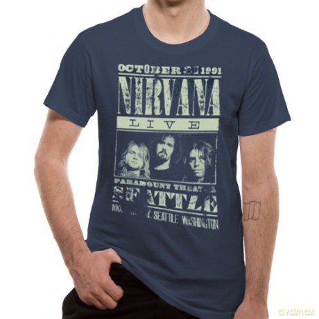 Nirvana: Live, Navy (M) [T-Shirt]