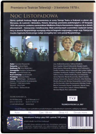 Teatr TVP: Noc listopadowa [DVD]