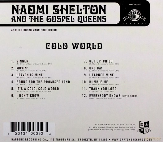 Naomi And The Go Shelton: Cold World [CD]
