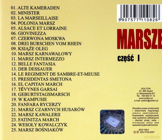 Najpiękniejsze Marsze Wojskowe Cz.I [CD]