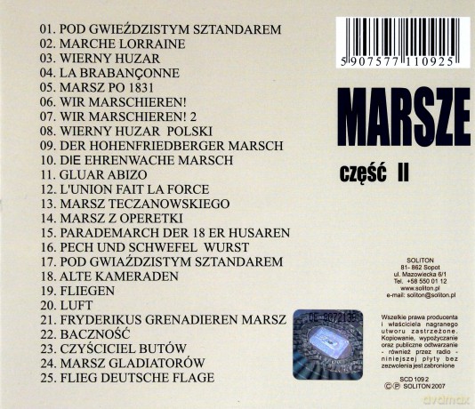 Najpiękniejsze Marsze Wojskowe Cz.II [CD]