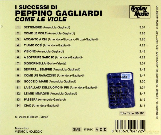 Peppino Gagliardi: Come Le Viole/i Su [CD]