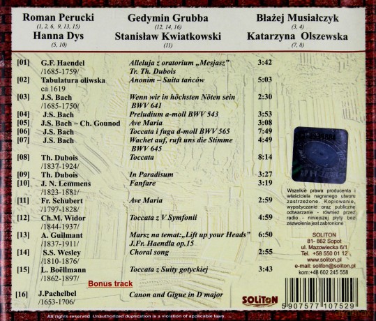 Wielkie Organy W Katedrze Oliwskiej [CD]