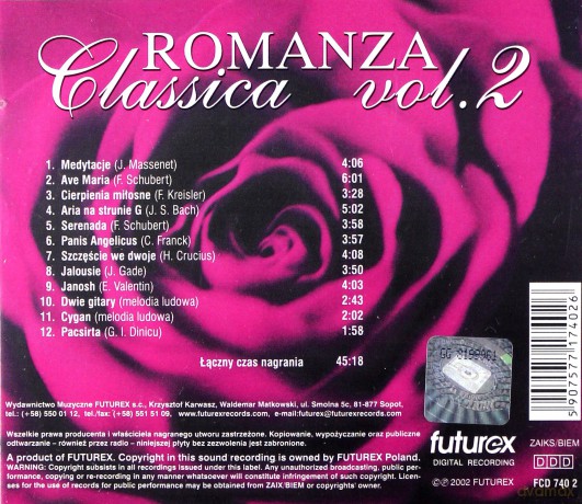 Romanza Classica Vol.2  Capriccio [CD]