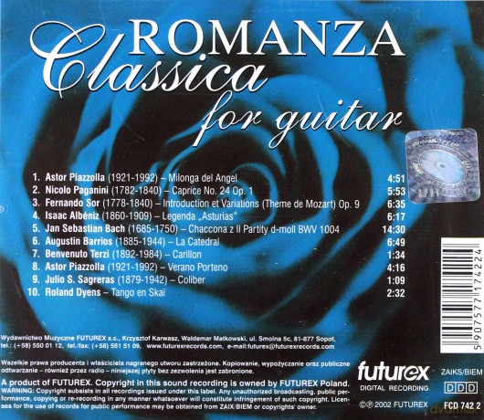 Romanza Classica For Guitar [CD]