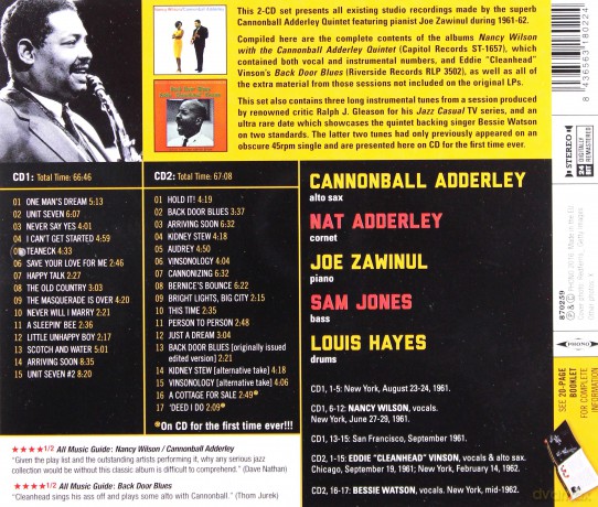 Cannonball Adderley: Complete 1961-62 Studio Recordings [2CD]