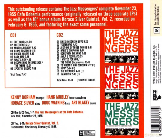 The Jazz Messengers: Complete at the Cafe Bohemia + 4 Bonus Tracks [2CD]