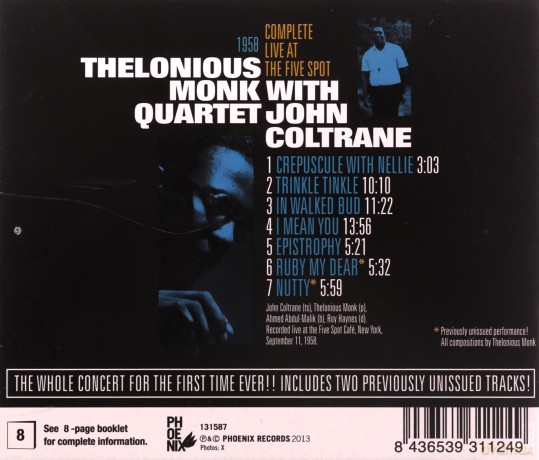 Monk Thelonious: Complete Live at the Five Spot 1958 [CD]
