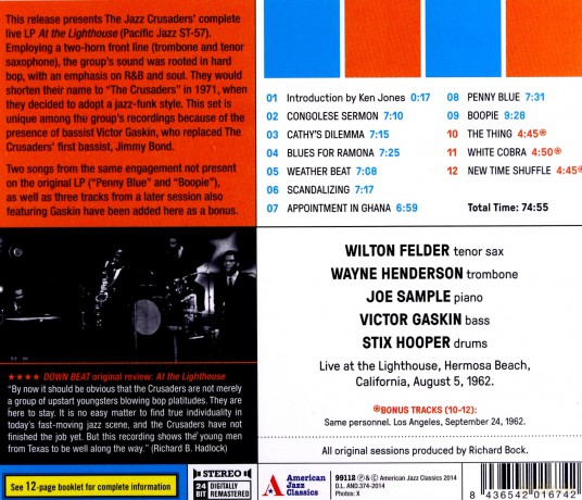 The Crusaders: Complete Live at the Lighthouse '62 -Jazz Crusaders [CD]