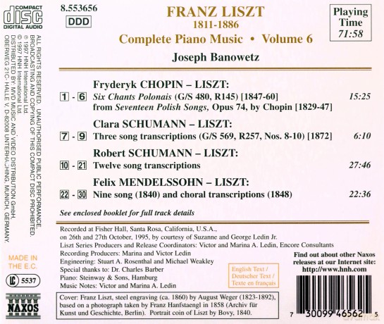 F. Liszt: Complete Piano Music Vol 6 [CD]