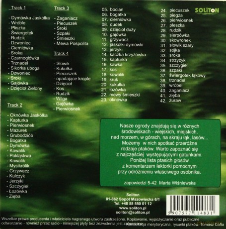 Ptaki W Ogrodzie - Poznaj i naucz się rozpoznawać głosy ptaków [CD]