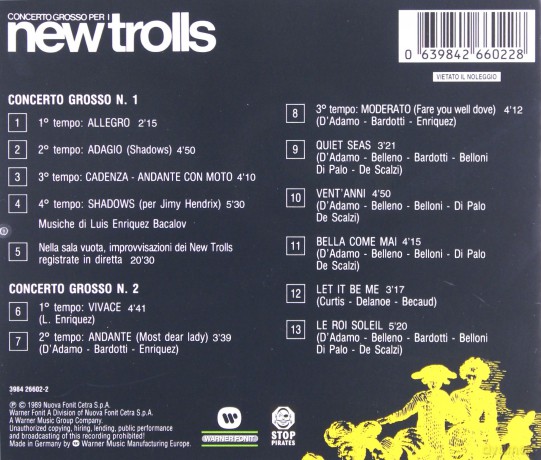 New Trolls: Concerto Grosso [CD]