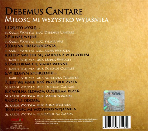 Debemus Cantare - Miłość Mi Wszystko Wyjaśniła [CD]