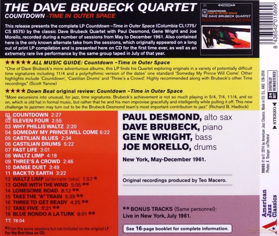 Dave Brubeck Quartet: Countdown - Time in Outer Space [CD]