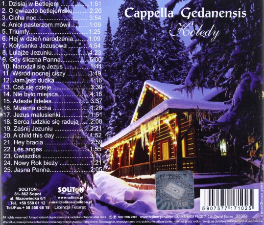 Cappella Gedanensis: Kolędy [CD] 