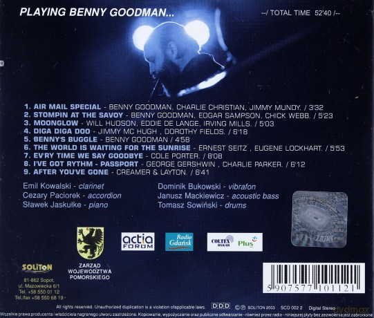 Emil Kowalski: Palyng Benny Goodman [CD]