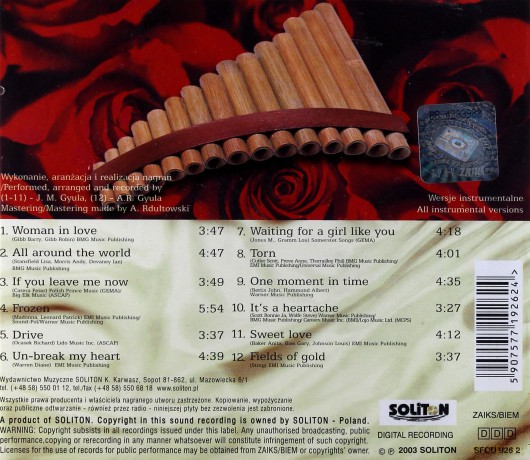 Pan Pipes: Pan Pipes - Woman In Love [CD]