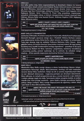 Kultowe horrory: Dracula Bram Stokers / Frankenstein (1994) / Mary Reilly BOX [3DVD]