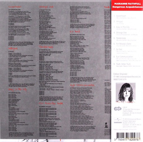 Marianne Faithfull: Dangerous Acquaintances [CD]