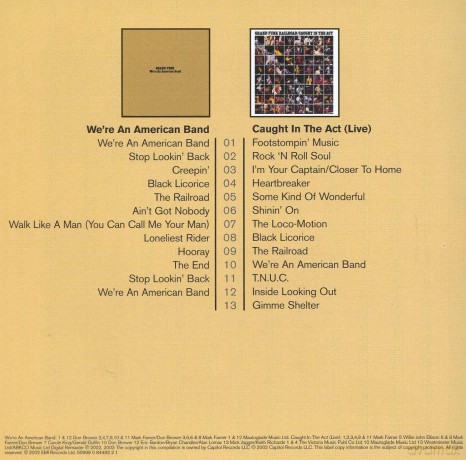 Grand Funk Railroad: We're An American Band / Caught In The A [2CD]