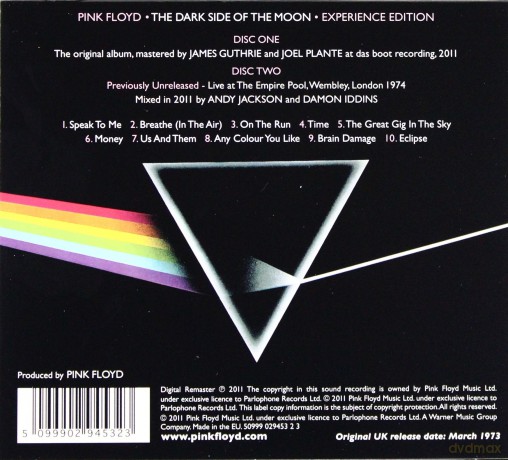 Pink Floyd: Dark Side Of The Moon (2011) - Experience (digipack) [2CD]