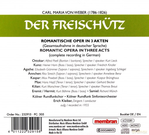Hans Hopf: Der Freischutz [2CD]