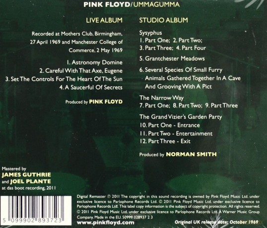 Pink Floyd: Ummagumma (2011) (digipack) [2CD]