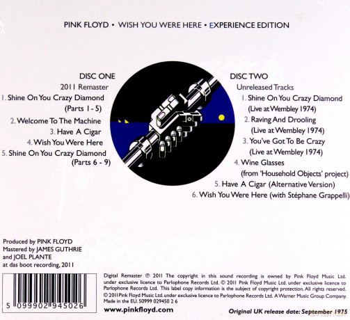 Pink Floyd: Wish You Were Here (2011) - Experience (digipack) [2CD]