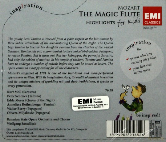 The Magic Flute - For Kids [CD]