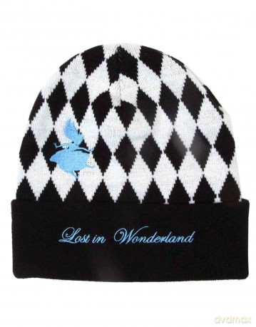 Disney: Disney: Alice In Wonderland Checkered Black (Berretto) [CD]