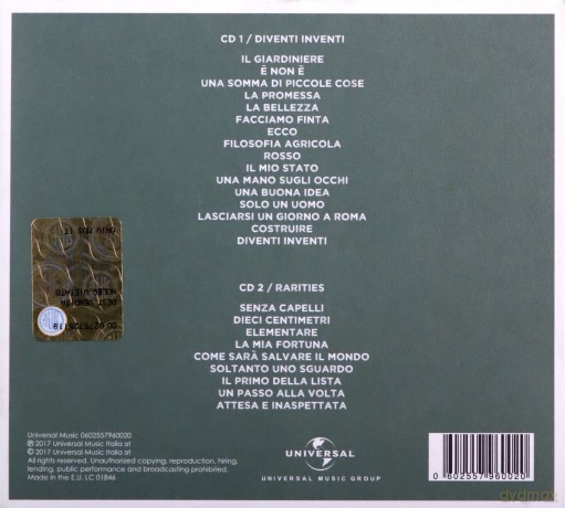 Niccolo Fabi: Diventi Inventi 1997-2017 [2CD]