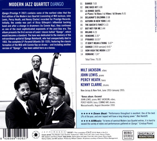 Modern Jazz Quartet: Django/Pyramid -Remast- [CD]