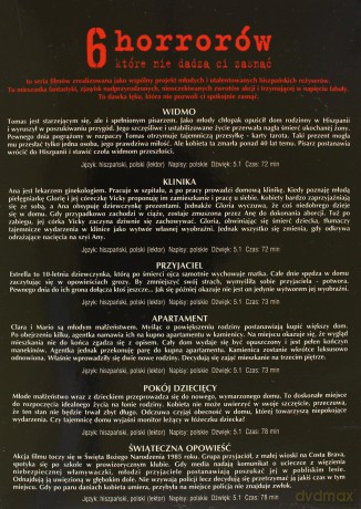 Hiszpańskie horrory: Widmo / Klinika / Apartament / Przyjaciel / Pokój dziecięcy / Świąteczna opowieść [BOX] [6DVD]