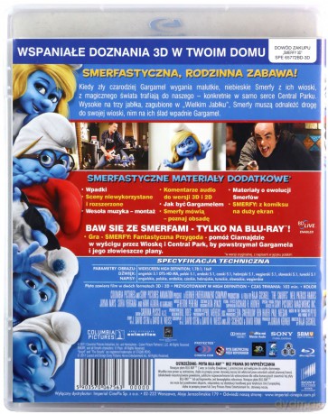 Smerfy film pełnometrażowy 3D [Blu-Ray 3D]